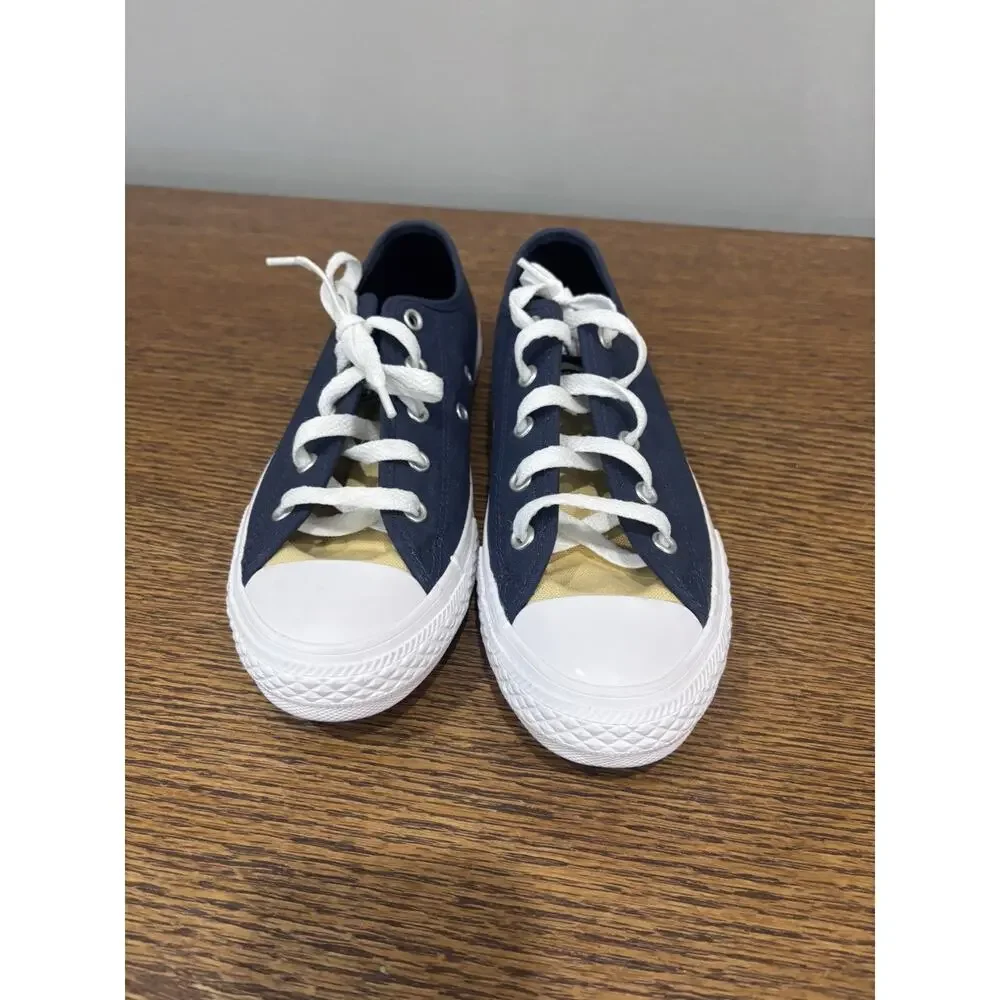 Converse blue low sneaker all star Chuck Taylor youth size 3. Blue with yellow.